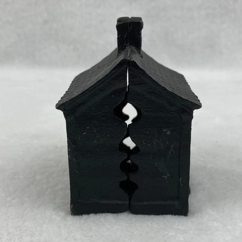 Heavy Black Cast Iron House Stamp Dispenser 3”